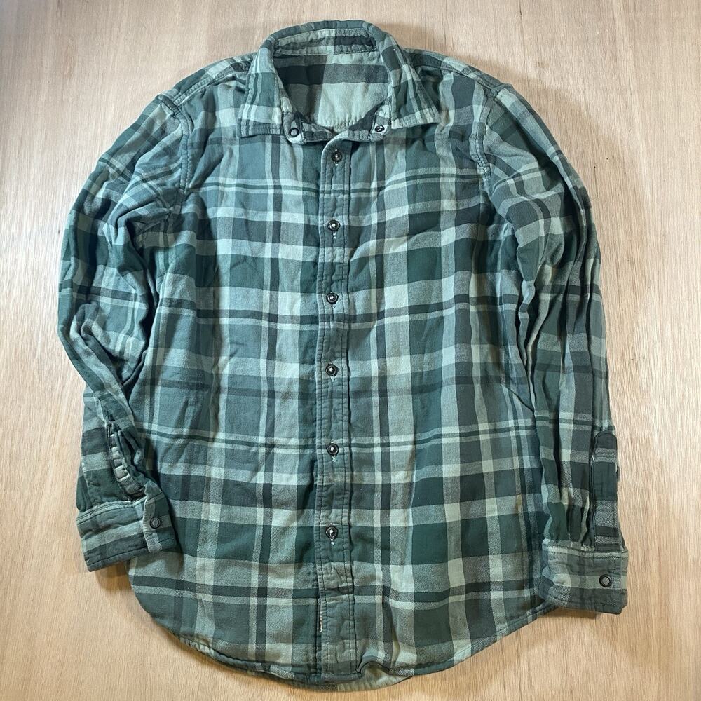Telluride Clothing Company Men’s Reversible Green Plaid Flannel Shirt M
